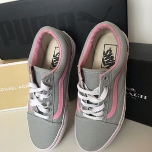 Grey & Pink Vans